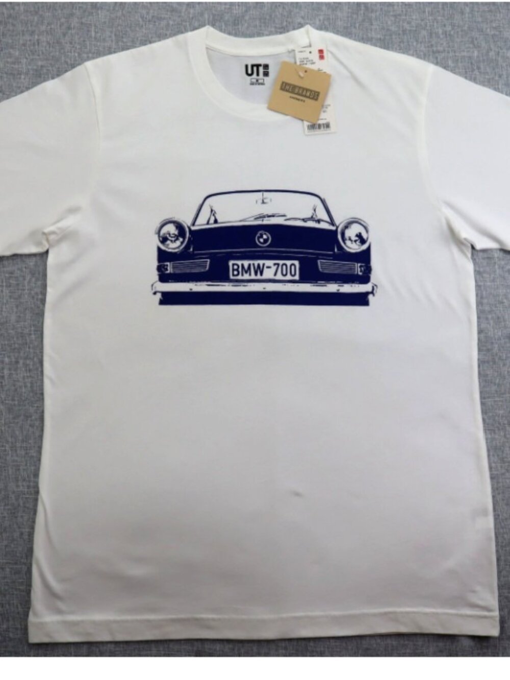 Uniqlo Short Sleeve BMW-700 Graphic T-Shirt Cotton Men's Size M White New